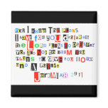 Jeremiah 29:11 Ransom Note magnets