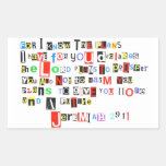 Jeremiah 29:11 rectangle stickers