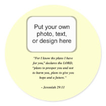 JEREMIAH 29:11 ROUND STICKERS