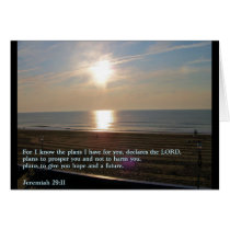 Jeremiah 29:11 Sunrise Greeting Card