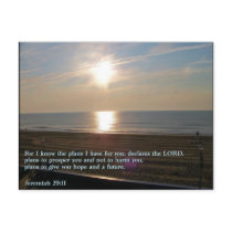Jeremiah 29:11 Sunrise Postcard
