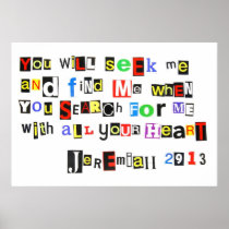 Jeremiah 29:13 Ransom Note poster