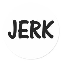 Jerk Round Stickers