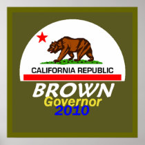 Jerry BROWN 2010 POSTER Print