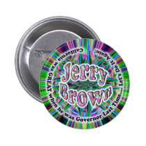 Jerry Brown 4 GOV button buttons