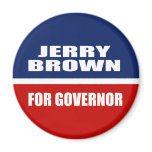 JERRY BROWN FOR GOVERNOR FRIDGE MAGNETS