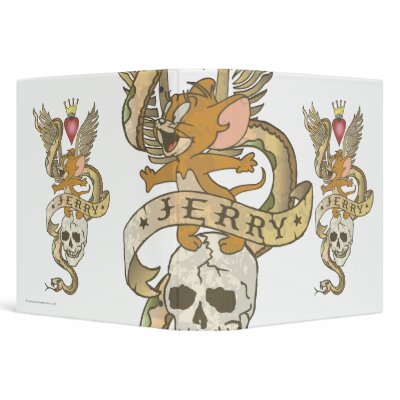 Jerry Twisted Tattoo 2 3 Ring Binders by TOMANDJERRY Tom and Jerry