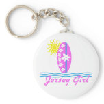 Jersey Girl baby Bodysuit Pink Surfboard W/Sun Key Chains