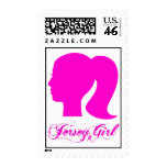 Jersey Girl Profile Icon Postage Stamp