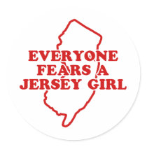 Jersey Girl Round Sticker
