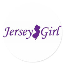 Jersey Girl Round Sticker