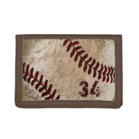Jersey NUMBER or YOUR MONOGRAM Baseball Wallet