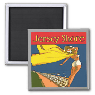 Jersey Shore Vintage 2 Inch Square Magnet