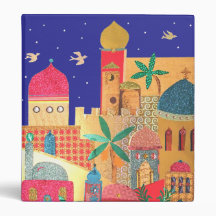 Jerusalem City Colorful Art Binders