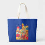 Jerusalem City Colorful Art Canvas Bag