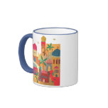 Jerusalem City Colorful Art Coffee Mugs