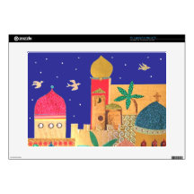 Jerusalem City Colorful Art Decal For Laptop