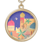 Jerusalem City Colorful Art Necklaces