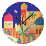 Jerusalem City Colorful Art Wallclock