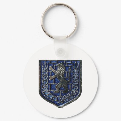 Jerusalem Crest Blue Key Chains by Israel_IDF_and_MORE