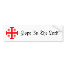 Jerusalem Cross bumper stickers