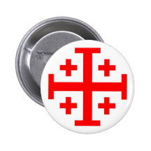 Jerusalem Cross Pinback Buttons