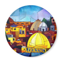 JERUSALEM HEART REFRIGERATOR MAGNET