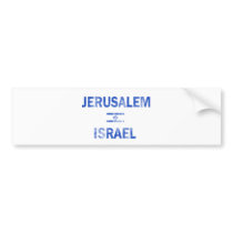 Jerusalem Israel designs Bumper Stickers