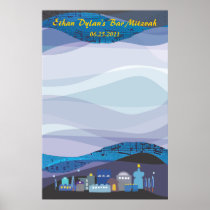 Jerusalem Musical Bar Bat Mitzvah Sign - In Poster