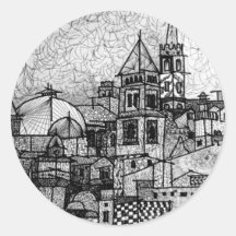 Jerusalem Round Sticker