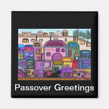 Jerusalem Tapestry Passover Magnet