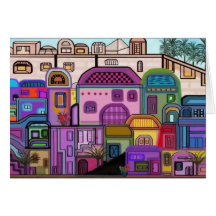 Jerusalem Tapestry Rosh Hashanah Card