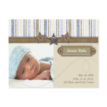 Jesse Cole Birth Announcement postcards
