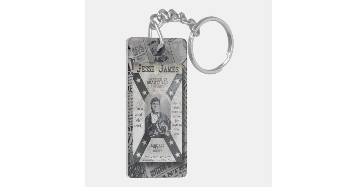 Jesse James Poster Keychain Zazzle jesse-james-poster-keychain-zazzle
