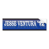 Jesse Ventura '12 Blue Reflection bumper stickers by zazzlepuggle Jesse Ventura '12 Blue Reflection bumper stickers