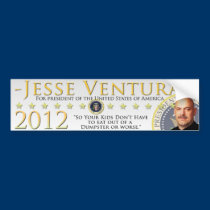 Jesse Ventura 2012 - So Your Kids Don't Have To... bumper stickers