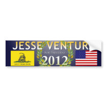 Jesse Ventura for President 2012 - Navy, Olive bumper stickers