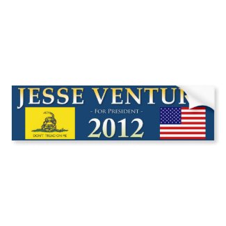 Jesse Ventura for President - Bumper Sticker, Navy bumpersticker