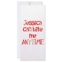 Jessica Can Bite Me Anytime rack cards