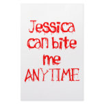 Jessica Can Bite Me Anytime Custom Stationery
