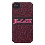 Jessie Hot Pink Leopard Print IPhone Case Iphone 4 Cover