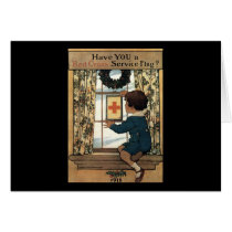 Jessie Willcox Smith Red Cross Service Flag Greeting Cards