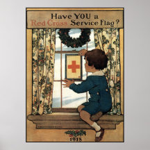 Jessie Willcox Smith Red Cross Service Flag Poster