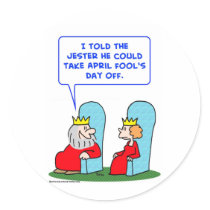 jester april fools day off king stickers
