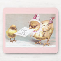 Jester Chick with Marotte Vintage Easter Mousepad