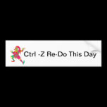 Jester Ctrl-Z re-do bumper sticker bumper stickers