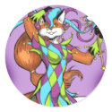 Jester Fox Sticker by artvixn Jester Fox Sticker