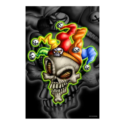 Jester Skull (Poster) by LinkArtworks