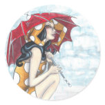 Jester With Umbrella + Rubber Ducky Art Stickers