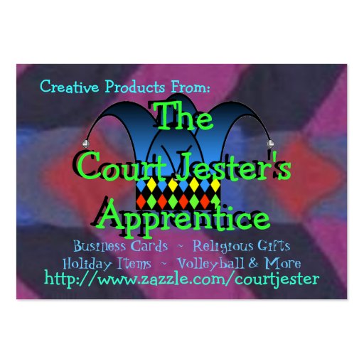 Jester's Calling Card Business Card (back side)